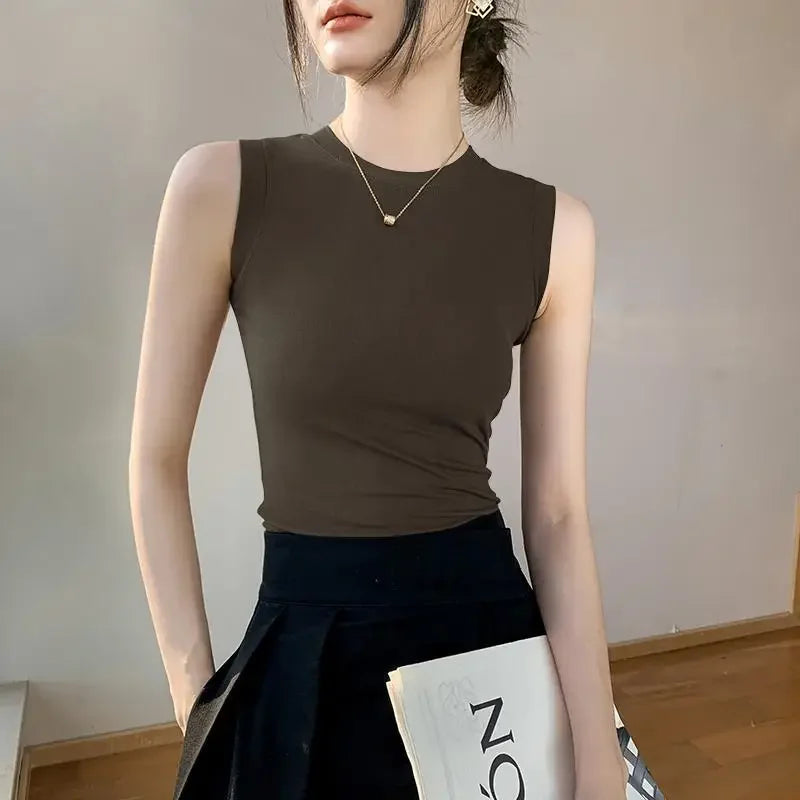 Women’s Knitted Ribbed Sleeveless Tank Top